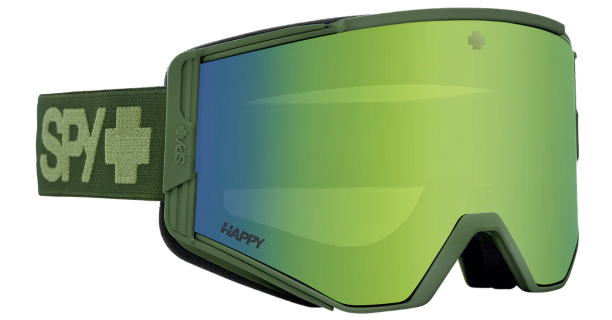 SPY Optics Ace - Monochrome Olive with Happy LL Yellow with Green Spectra Mirror