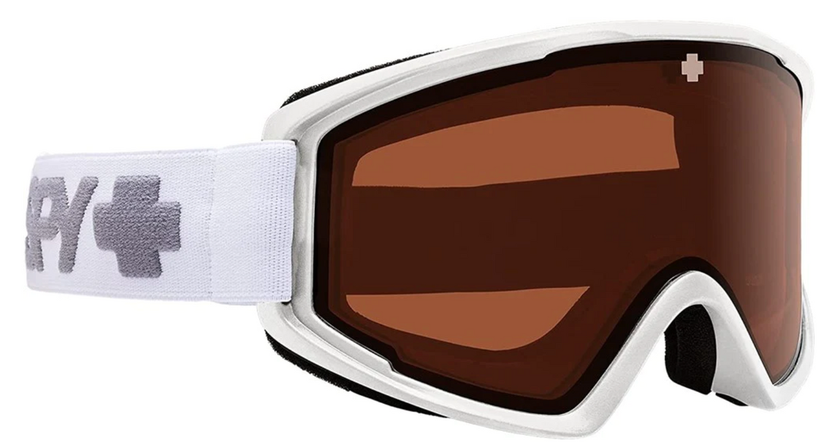 SPY Optics Goggles Crusher Elite -  Matte White with Low Light Persimmon