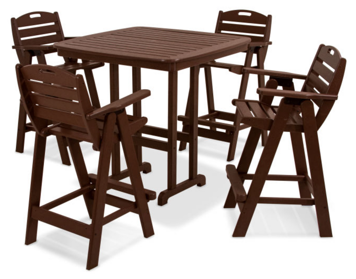 POLYWOOD® Nautical 5-Piece Bar Set