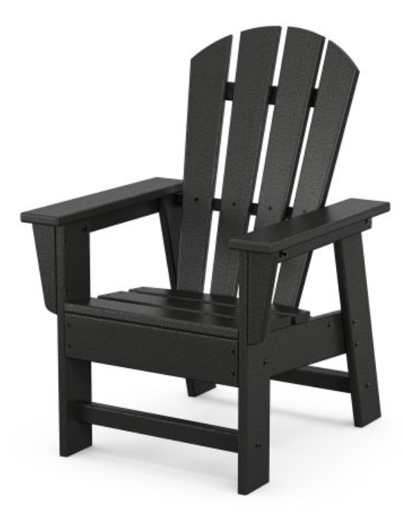 POLYWOOD Kids Adirondack Chair - Black