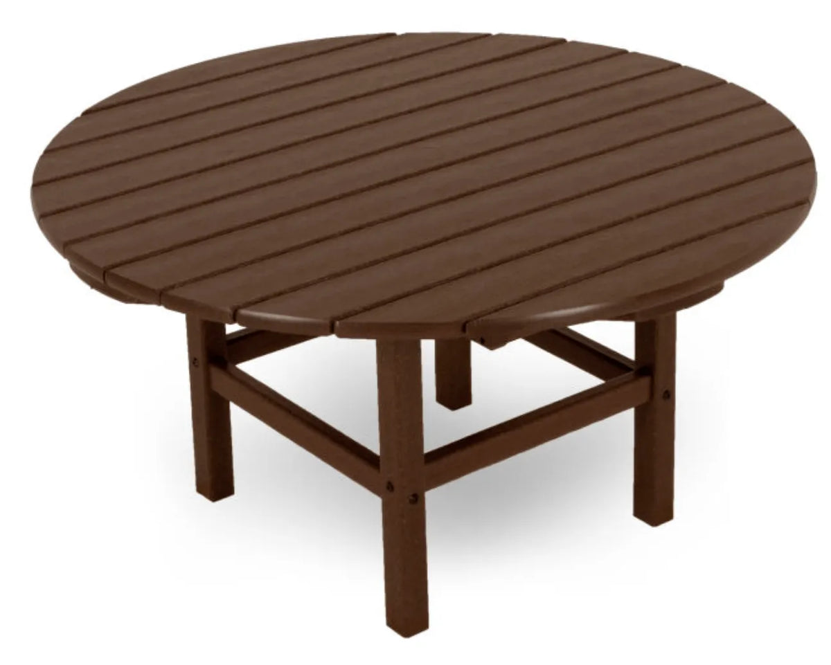 Polywood Patio Furniture Mahogany POLYWOOD® Round 37&quot; Conversation Table