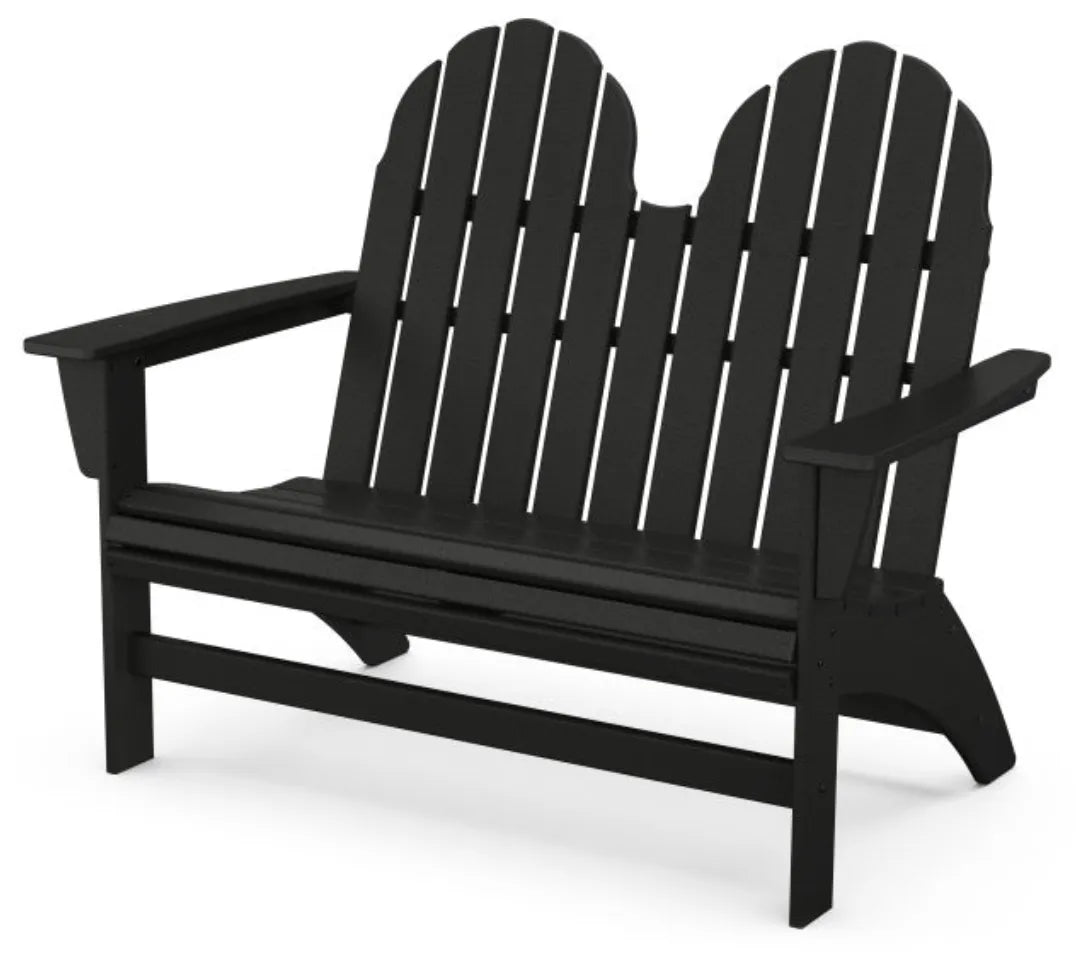 Polywood polywood bench Black POLYWOOD® Vineyard 48&quot; Adirondack Bench