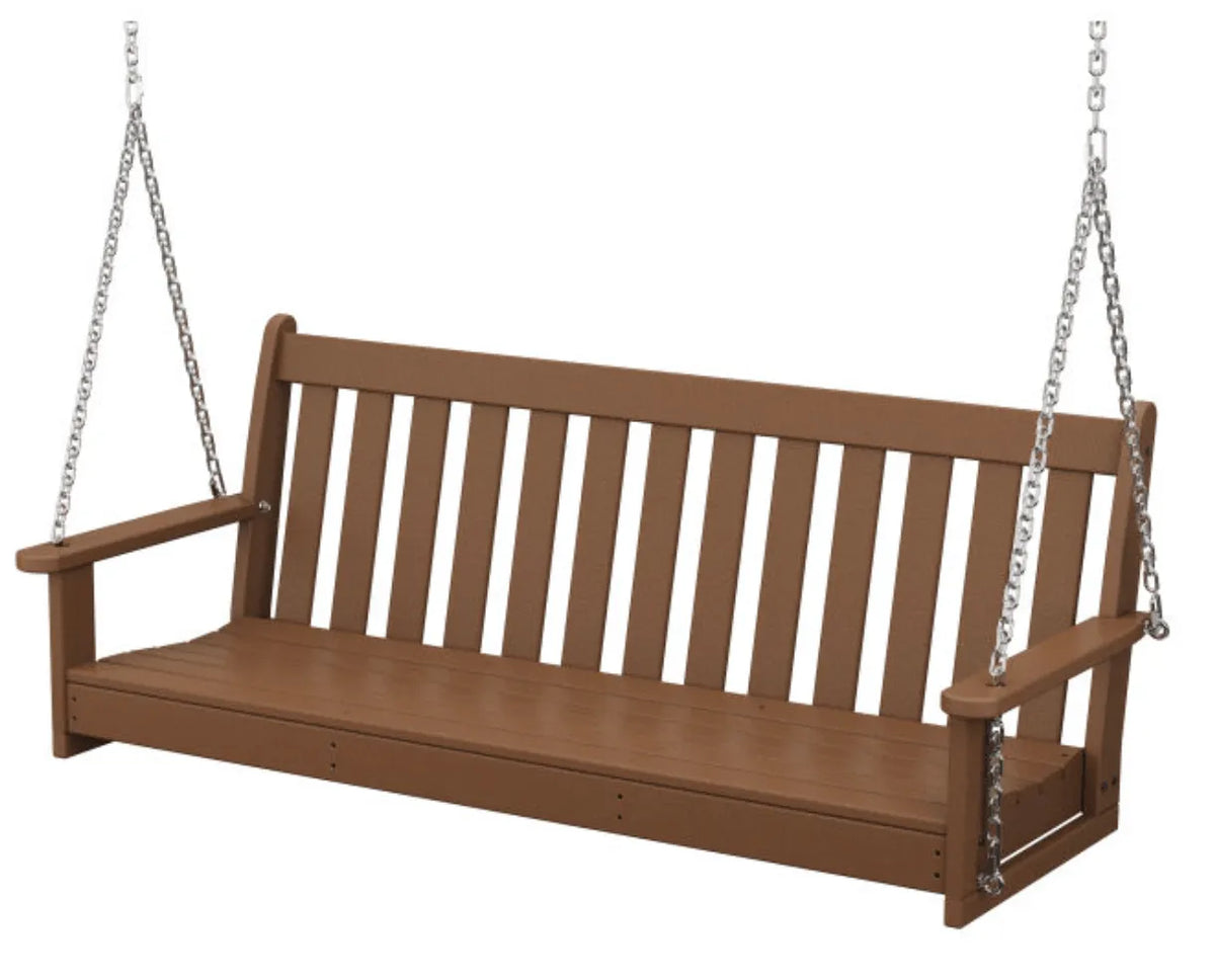 Polywood polywood bench Teak POLYWOOD® Vineyard 60&quot; Porch Swing