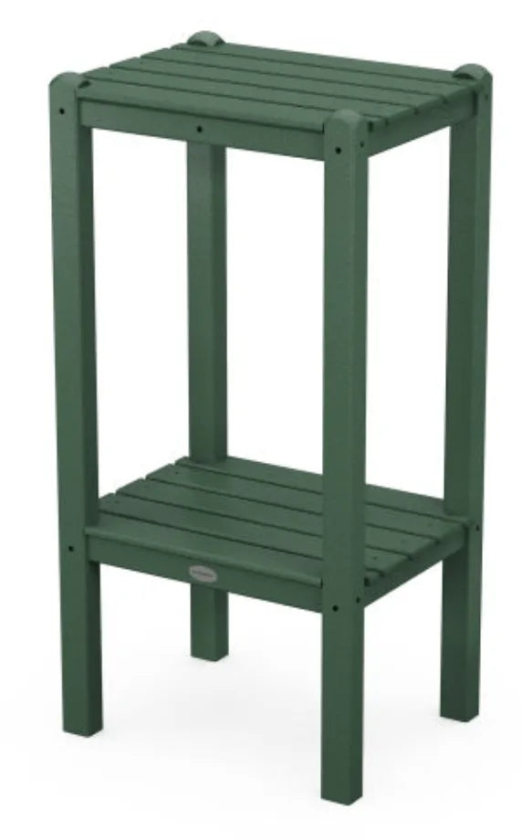 Polywood Polywood Table Green POLYWOOD® Two Shelf Bar Side Table