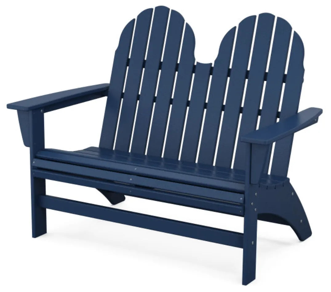 The Outdoor Shops Navy POLYWOOD® Vineyard 48&quot; Adirondack Bench